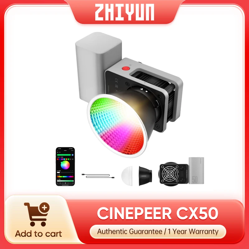 Zhiyun CINEPEER CX50 RGB Video - đánh giá và giá Photography Lighting Kit Portable