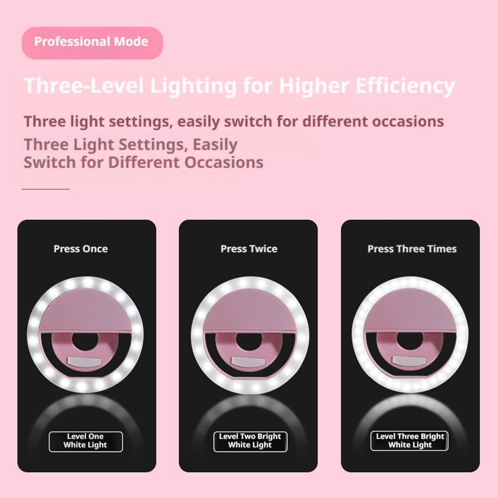 Clip On Selfie Ring Light Rech - đánh giá và giá Photography Lighting Description