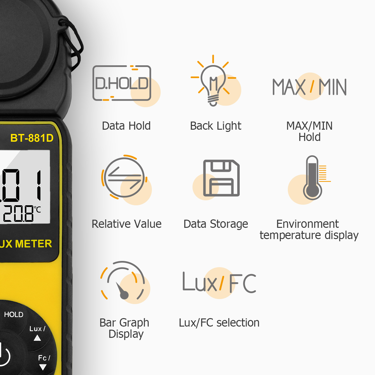 Digital Lux Meter 400,000 Lux  - đánh giá và giá Photography Lighting Meter