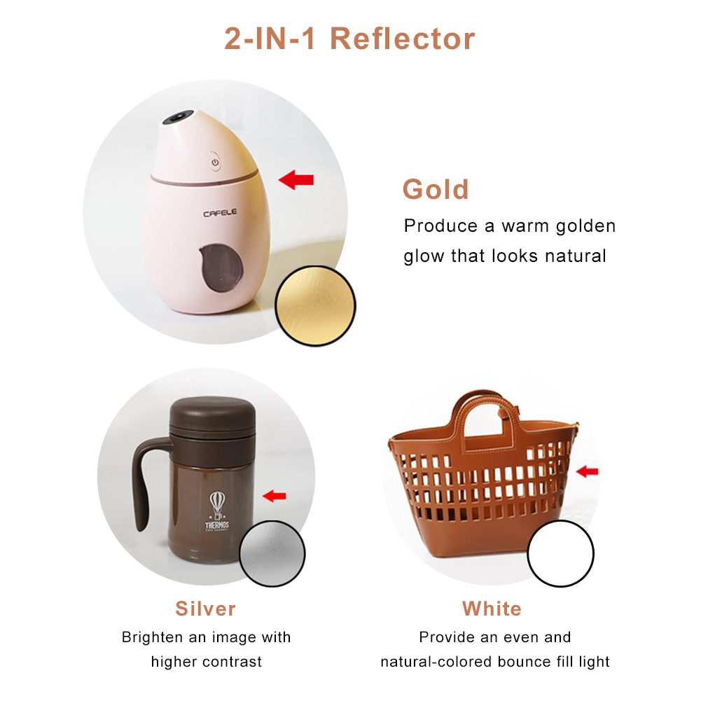 2in1 Round Portable Reflector  - đánh giá và giá Photography Lighting Handheld